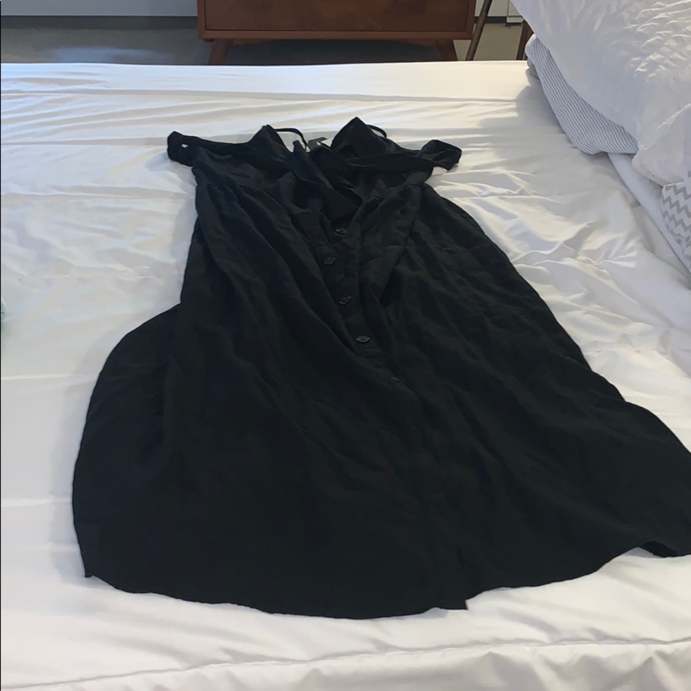 Black linen sundress